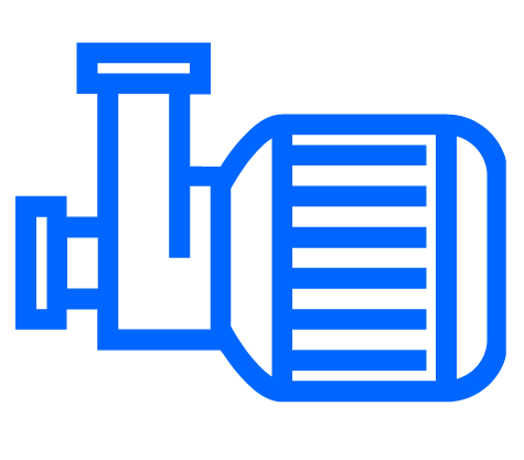 Pump-web-blue line icon