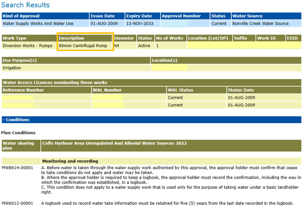 NSW Water Register step three